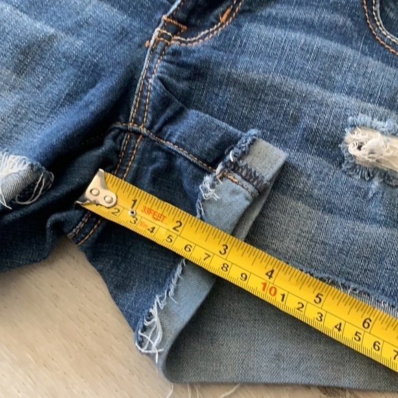 American Eagle Distressed super stretch‎ Shorts Size 8 festive bohemian summer - Picture 10 of 12